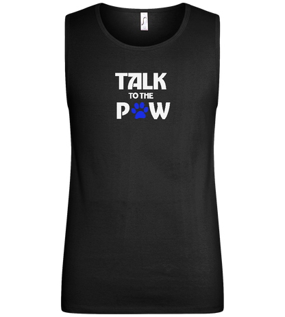 Talk to the Paw Design - Basic men's tank top_DEEP BLACK_front