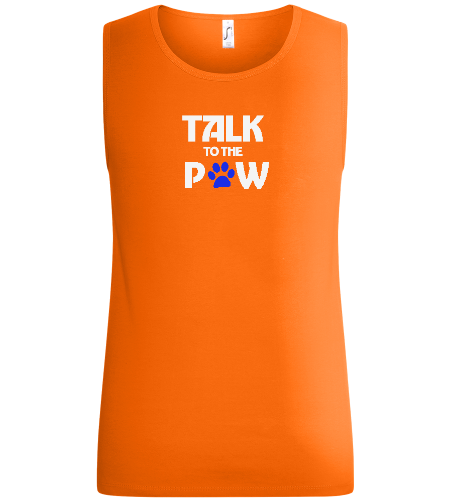 Talk to the Paw Design - Basic men's tank top_ORANGE_front