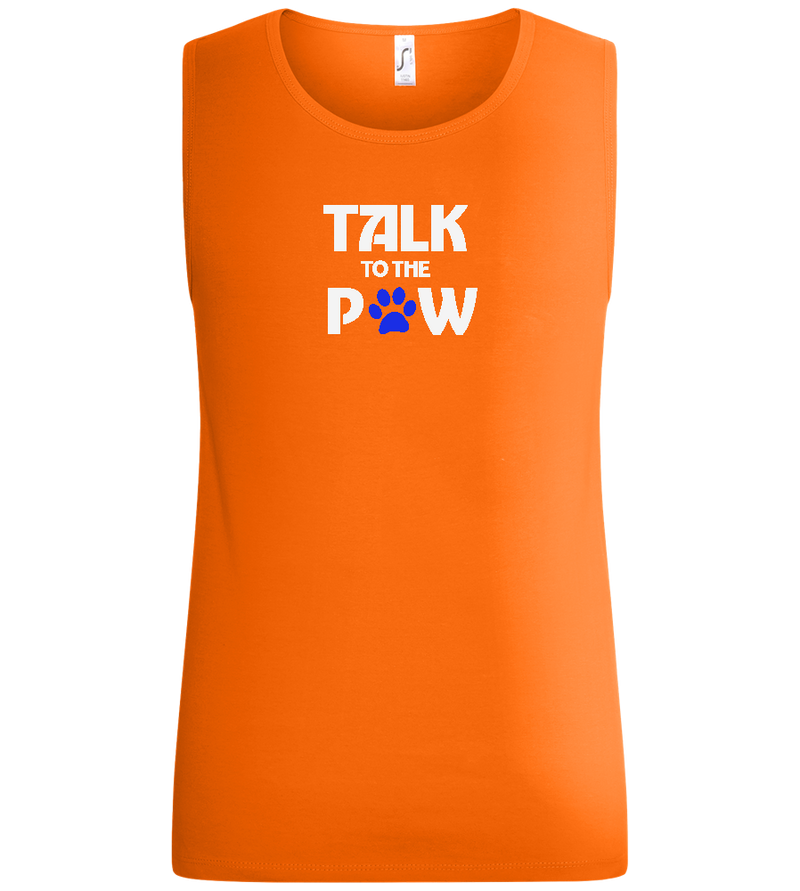 Talk to the Paw Design - Basic men's tank top_ORANGE_front