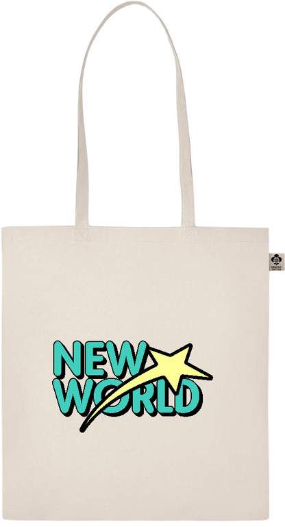 New World Design - Essential ecru organic cotton tote bag_BEIGE_front