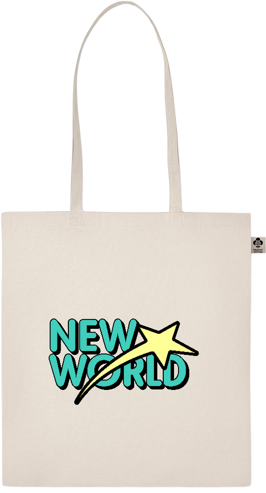 New World Design - Essential ecru organic cotton tote bag_BEIGE_front