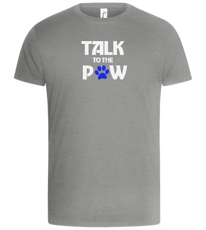 Talk to the Paw Design - Basic Unisex T-Shirt_ORION GREY_front