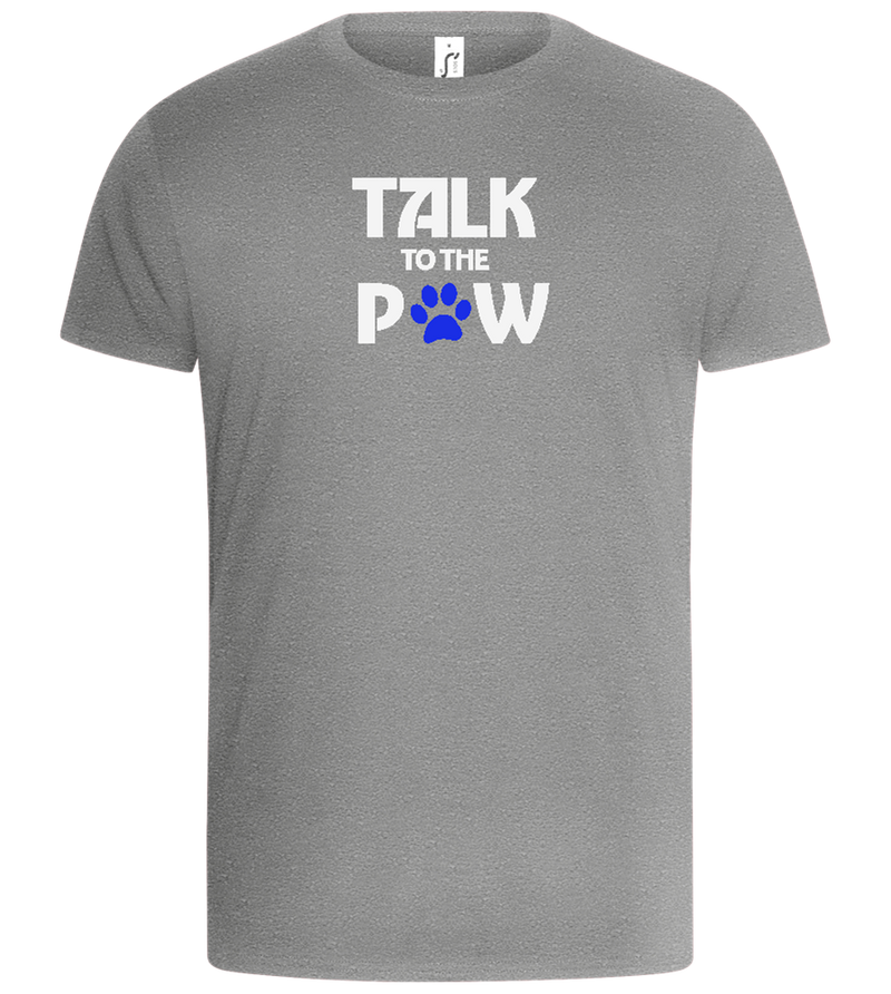 Talk to the Paw Design - Basic Unisex T-Shirt_ORION GREY_front