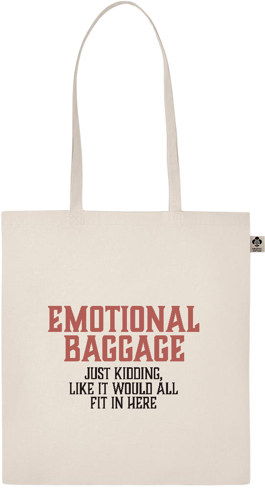 Emotional Baggage Design - Essential ecru organic cotton tote bag_BEIGE_front