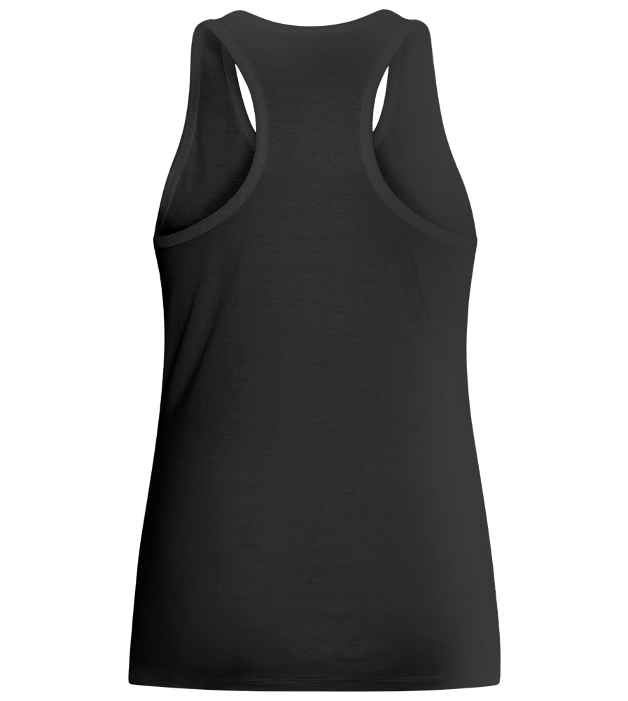 J'y Vais au Talent Sans Pression Design - Basic women's tank top_DEEP BLACK_back