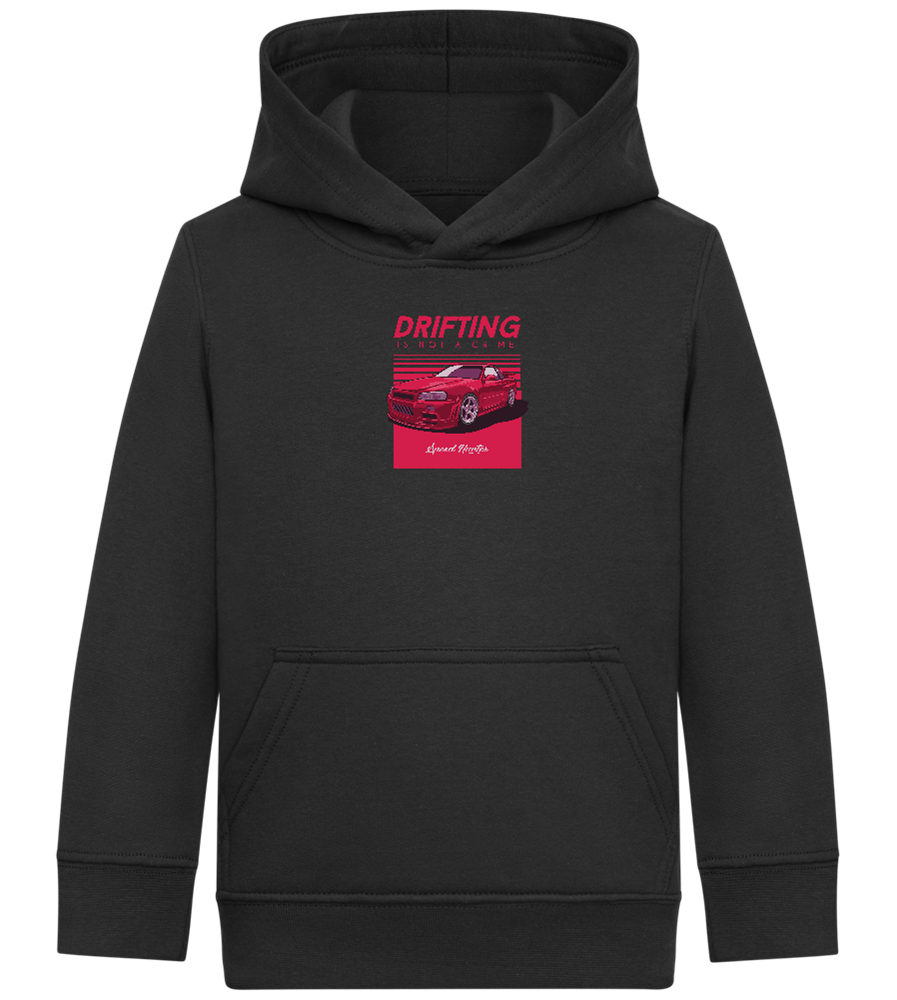 Drifting Not A Crime Design - Comfort Kids Hoodie_BLACK_front