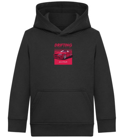 Drifting Not A Crime Design - Comfort Kids Hoodie_BLACK_front