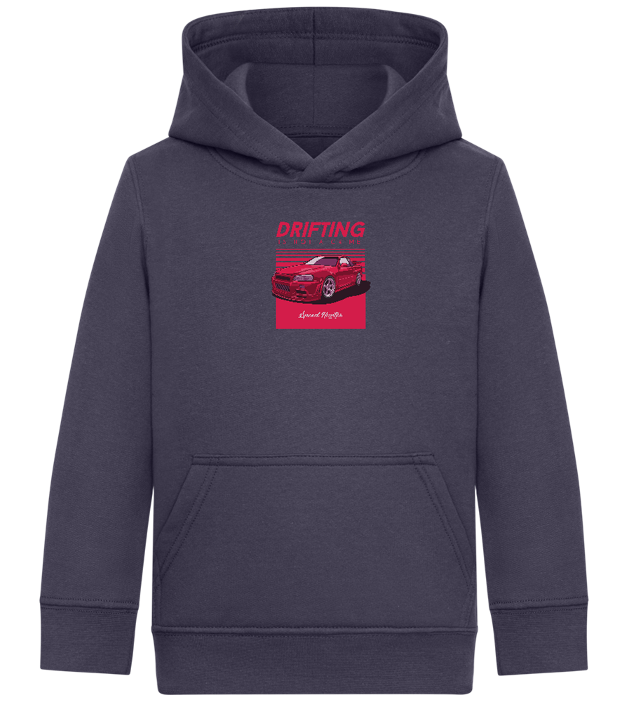 Drifting Not A Crime Design - Comfort Kids Hoodie_FRENCH NAVY_front