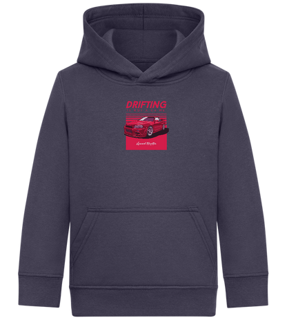 Drifting Not A Crime Design - Comfort Kids Hoodie_FRENCH NAVY_front