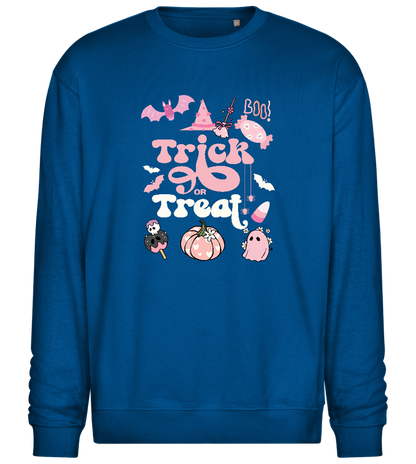 Pink Trick or Treat Design - Comfort Essential Unisex Sweater_ROYAL_front