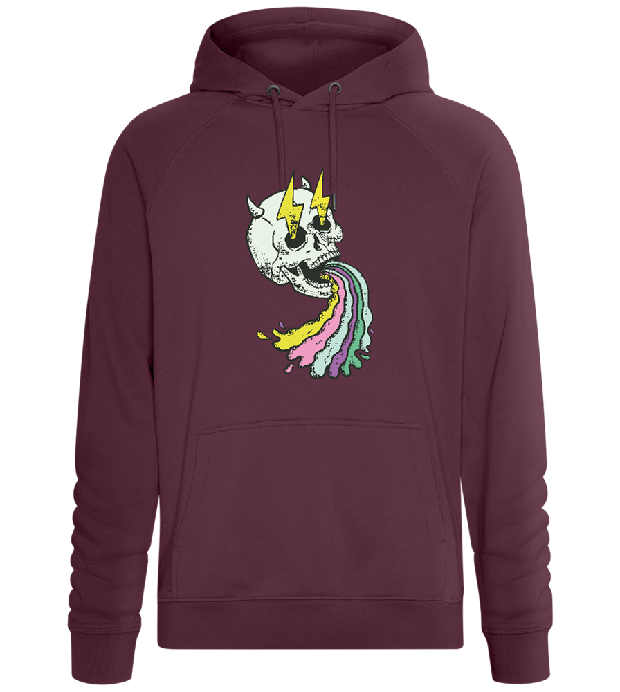 Rainbow Skull with Thunders Design - Comfort unisex hoodie_BORDEAUX_front