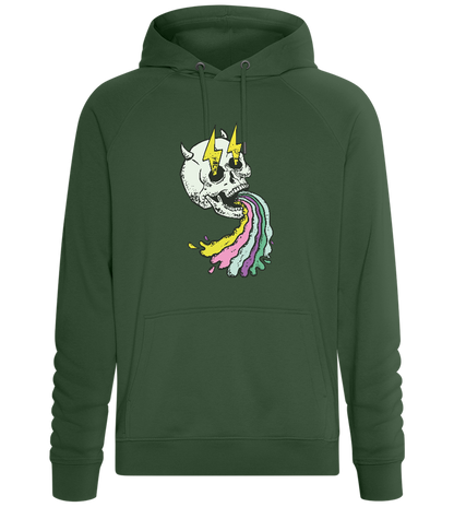 Rainbow Skull with Thunders Design - Comfort unisex hoodie_GREEN BOTTLE_front