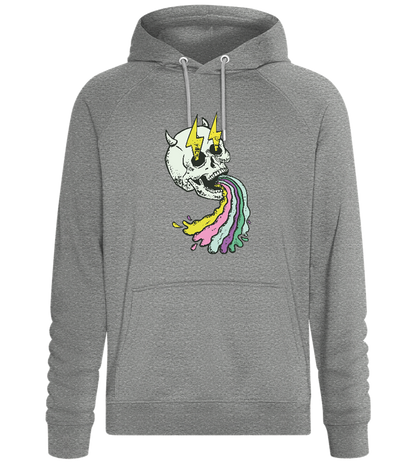 Rainbow Skull with Thunders Design - Comfort unisex hoodie_ORION GREY II_front