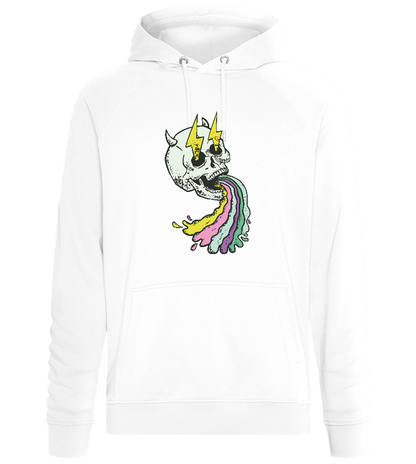 Rainbow Skull with Thunders Design - Comfort unisex hoodie_WHITE_front