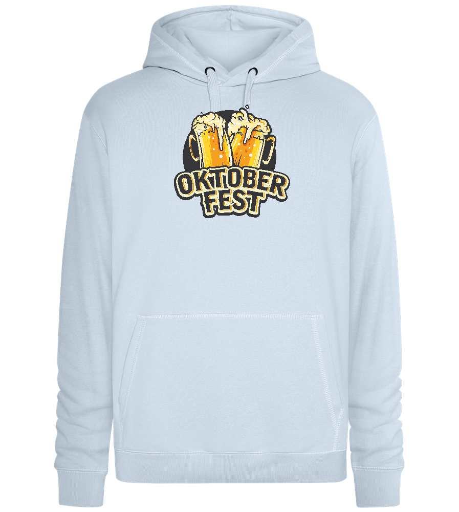 Oktoberfest Beers Design - Premium unisex hoodie_CREAMY BLUE_front