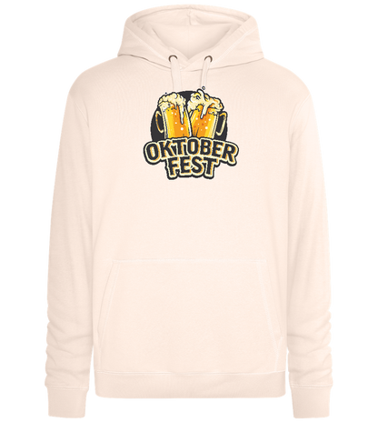 Oktoberfest Beers Design - Premium unisex hoodie_LIGHT PEACH ROSE_front