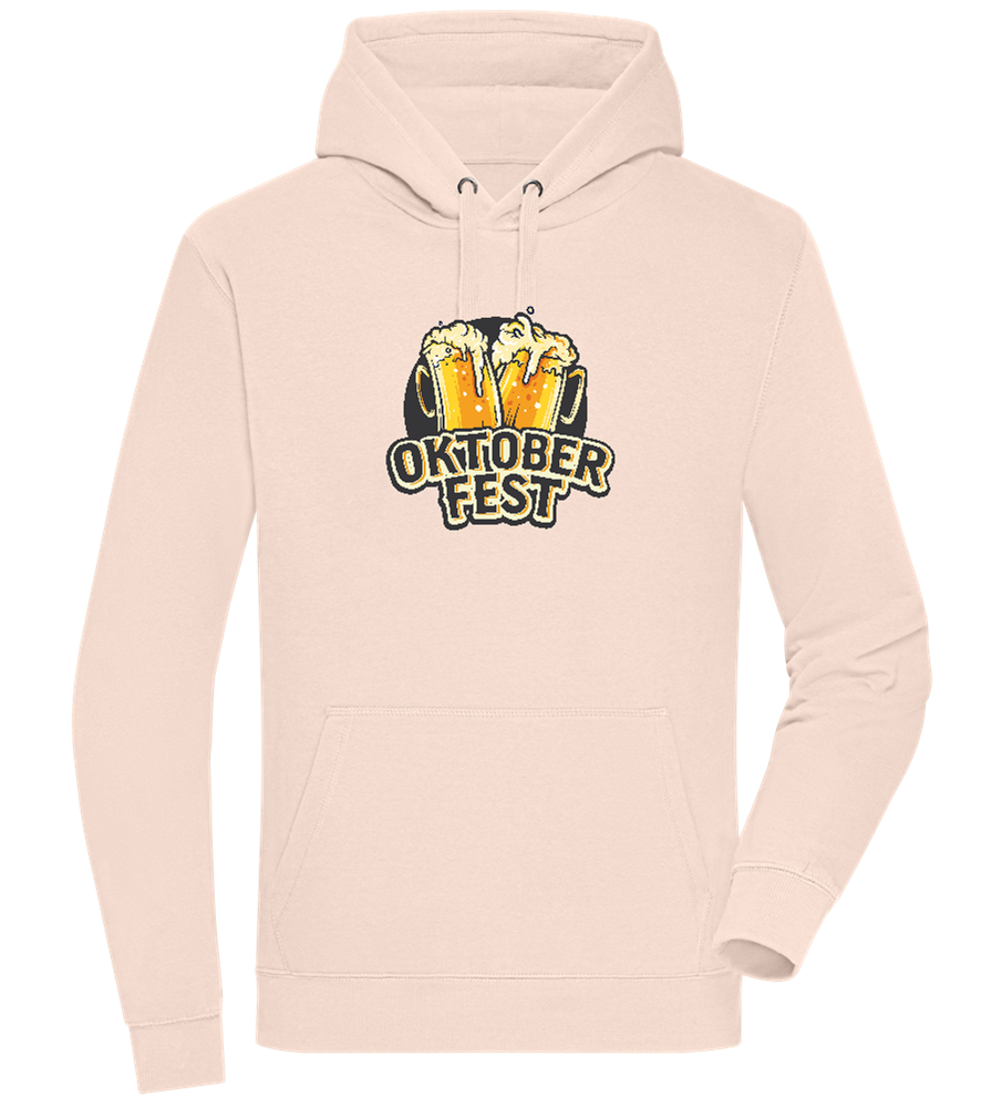 Oktoberfest Beers Design - Premium unisex hoodie_LIGHT PEACH ROSE_front