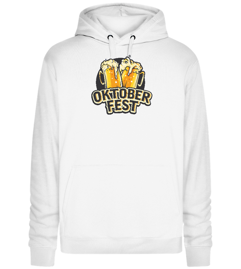 Oktoberfest Beers Design - Premium unisex hoodie_WHITE_front