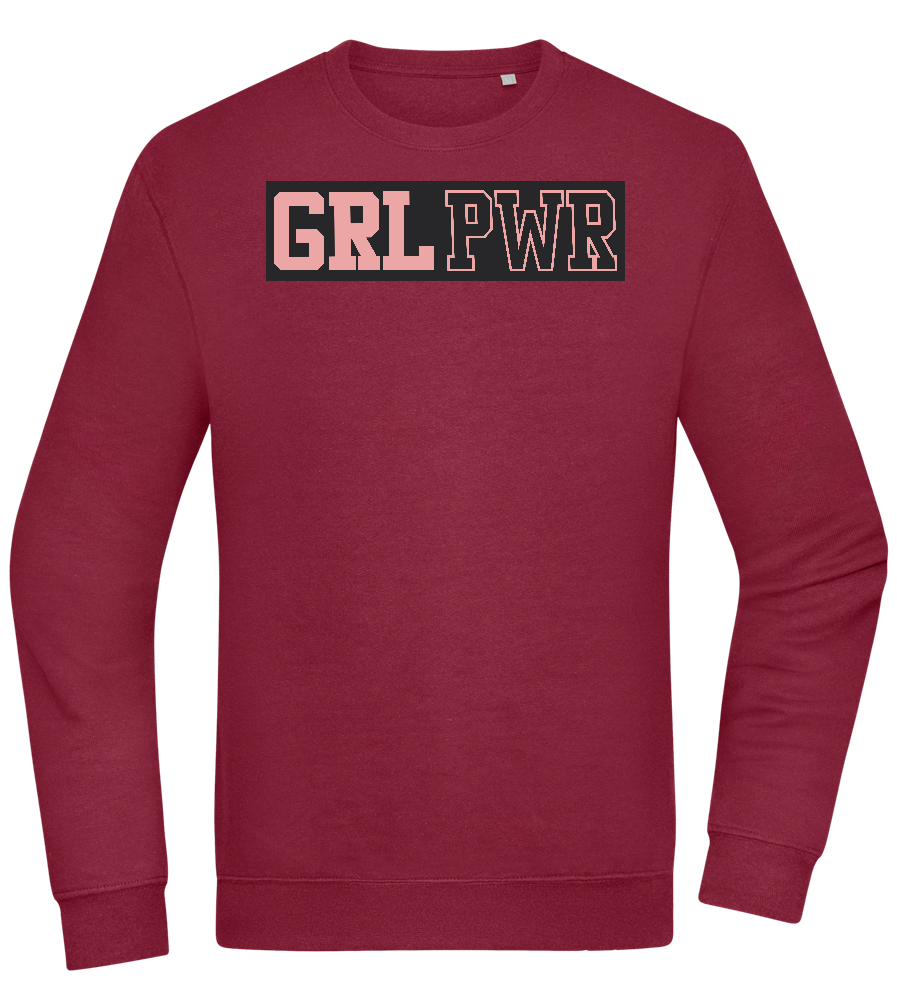 Girl Power 3 Design - Comfort Essential Unisex Sweater_BORDEAUX_front