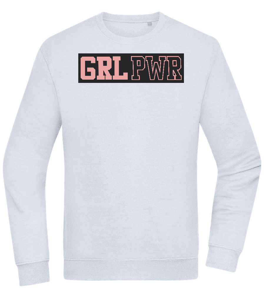 Girl Power 3 Design - Comfort Essential Unisex Sweater_CREAMY BLUE_front