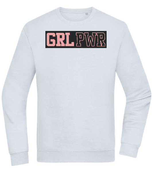 Girl Power 3 Design - Comfort Essential Unisex Sweater_CREAMY BLUE_front