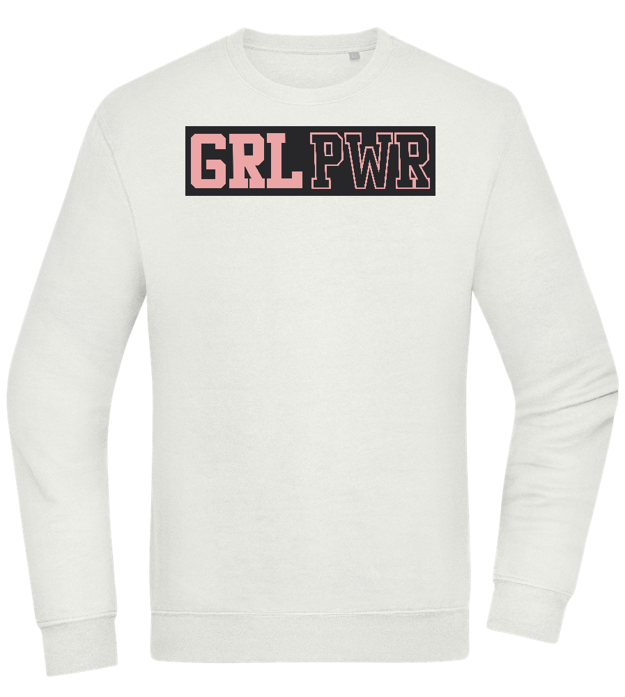 Girl Power 3 Design - Comfort Essential Unisex Sweater_CREAMY GREEN_front