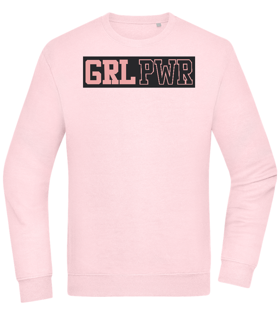 Girl Power 3 Design - Comfort Essential Unisex Sweater_LIGHT PEACH ROSE_front