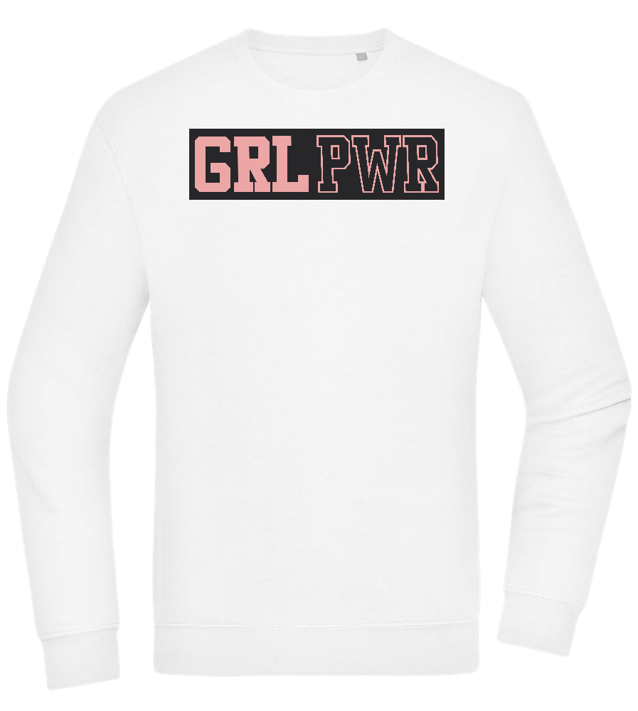 Girl Power 3 Design - Comfort Essential Unisex Sweater_WHITE_front