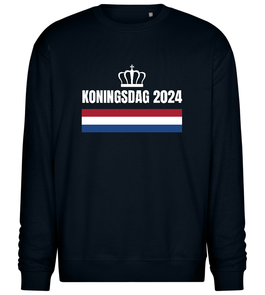 Kingsday Flag Design - Comfort Essential Unisex Sweater_BLACK_front