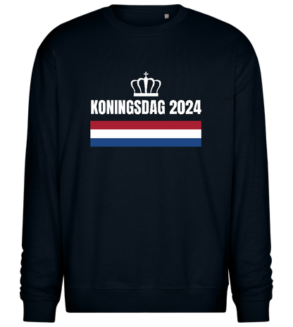 Kingsday Flag Design - Comfort Essential Unisex Sweater_BLACK_front