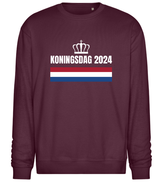 Kingsday Flag Design - Comfort Essential Unisex Sweater_BORDEAUX_front