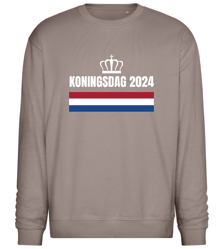 Kingsday Flag Design - Comfort Essential Unisex Sweater_CHARCOAL CHIN_front