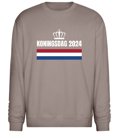 Kingsday Flag Design - Comfort Essential Unisex Sweater_CHARCOAL CHIN_front