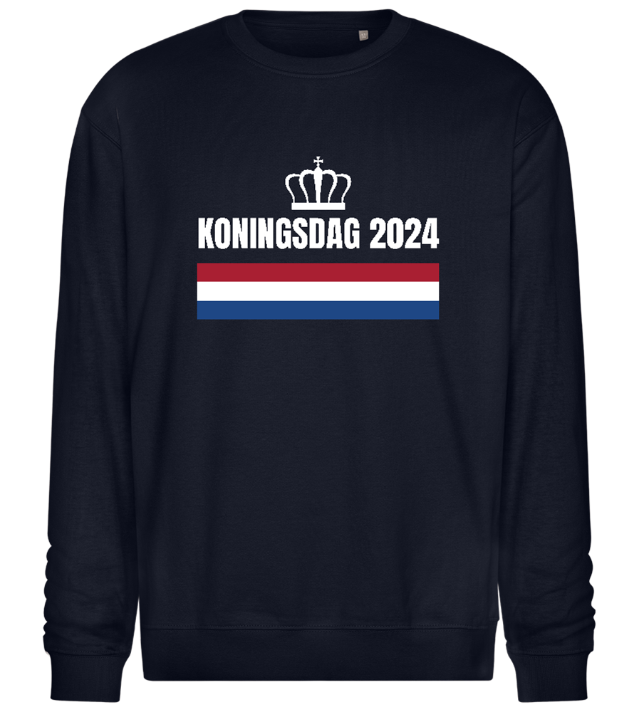 Kingsday Flag Design - Comfort Essential Unisex Sweater_FRENCH NAVY_front