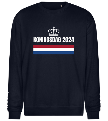 Kingsday Flag Design - Comfort Essential Unisex Sweater_FRENCH NAVY_front