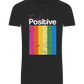 Think Positive Rainbow Design - Basic Unisex T-Shirt_DEEP BLACK_front