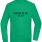 Rauchend Ins Ziel Design - Comfort Essential Unisex Sweater_MEADOW GREEN_front