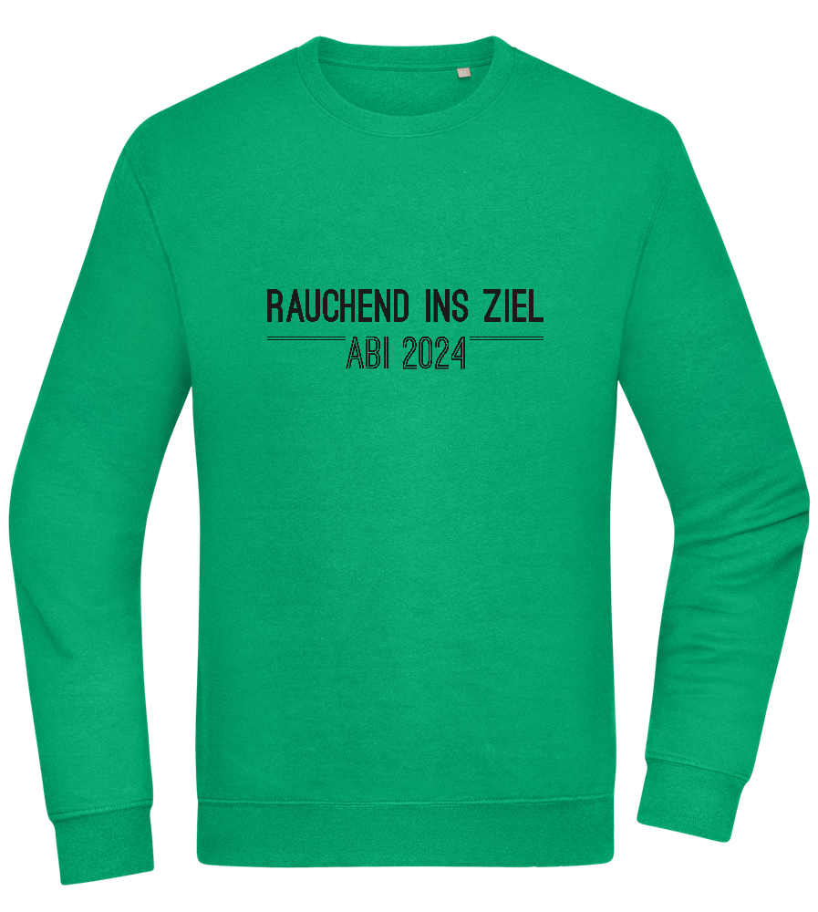 Rauchend Ins Ziel Design - Comfort Essential Unisex Sweater_MEADOW GREEN_front