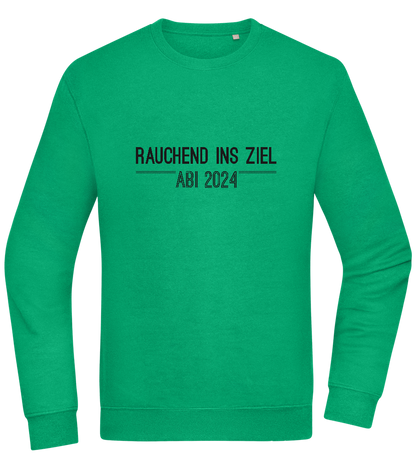 Rauchend Ins Ziel Design - Comfort Essential Unisex Sweater_MEADOW GREEN_front