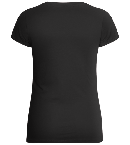 Venice of the North Design - Basic women's v-neck t-shirt_DEEP BLACK_back