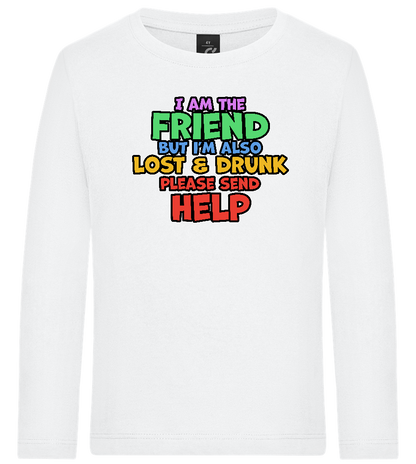 I am the Friend Design - Premium kids long sleeve t-shirt_WHITE_front