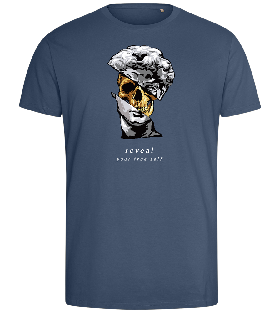 Reveal Your True Self Design - Comfort men's fitted t-shirt_DENIM_front