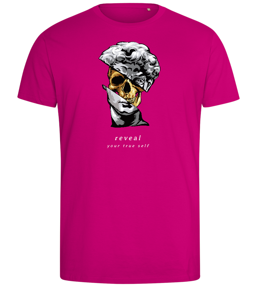 Reveal Your True Self Design - Comfort men's fitted t-shirt_FUCHSIA_front