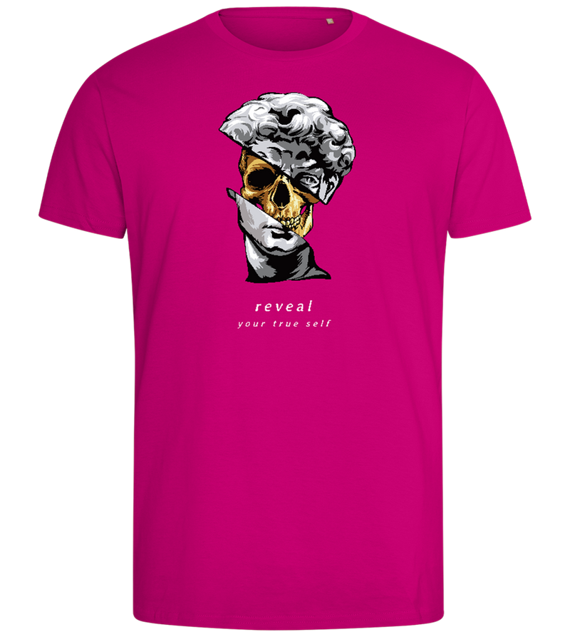 Reveal Your True Self Design - Comfort men's fitted t-shirt_FUCHSIA_front