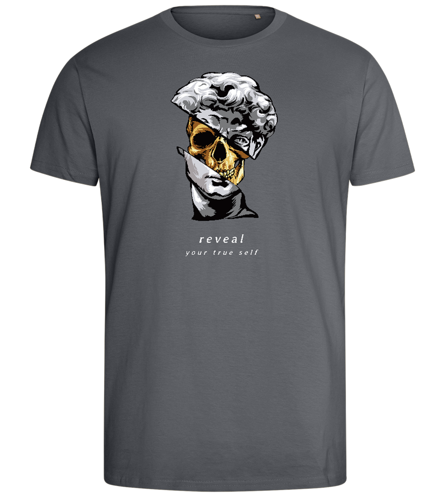 Reveal Your True Self Design - Comfort men's fitted t-shirt_MOUSE GREY_front