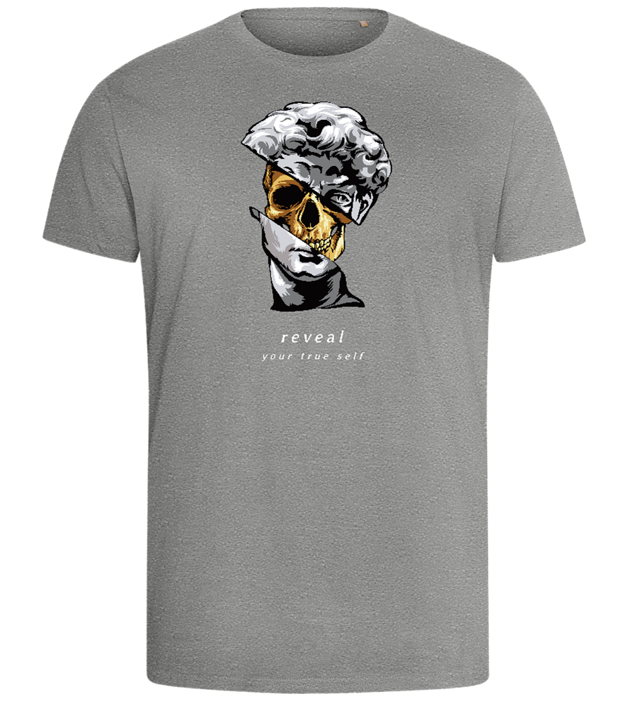 Reveal Your True Self Design - Comfort men's fitted t-shirt_ORION GREY_front