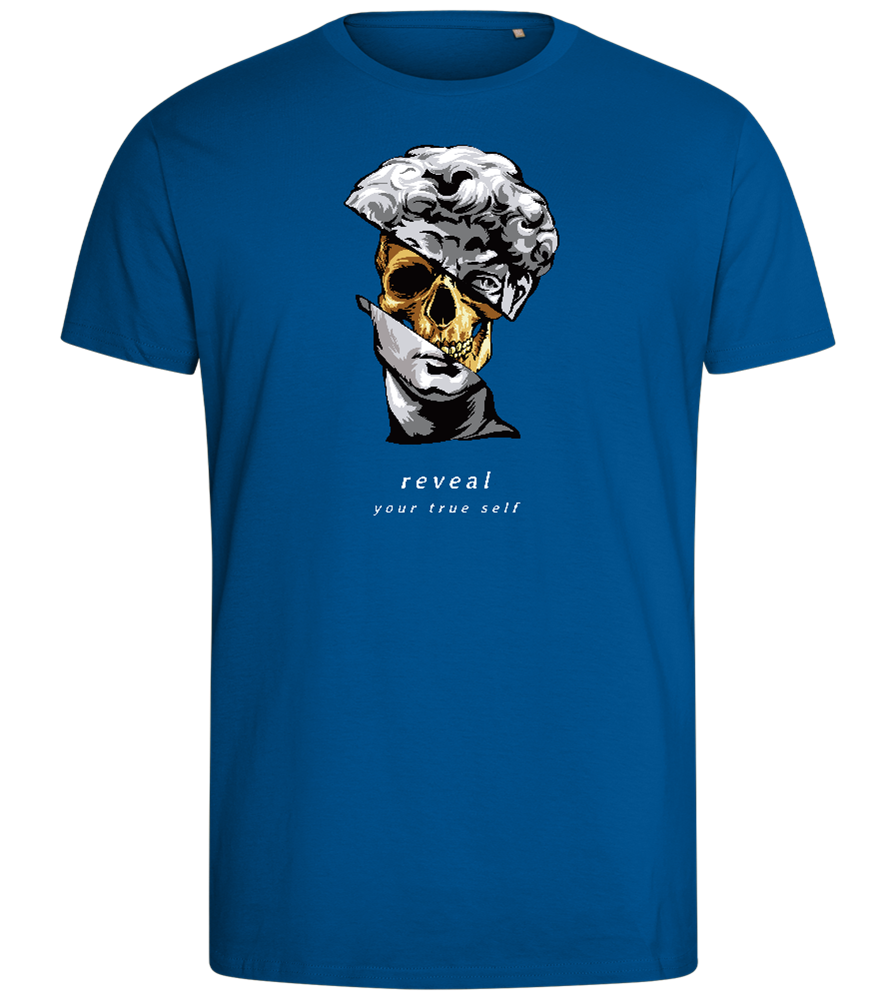 Reveal Your True Self Design - Comfort men's fitted t-shirt_ROYAL_front