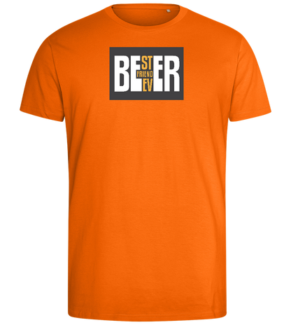 Beer Best Friend Design - Comfort men's fitted t-shirt_ORANGE_front