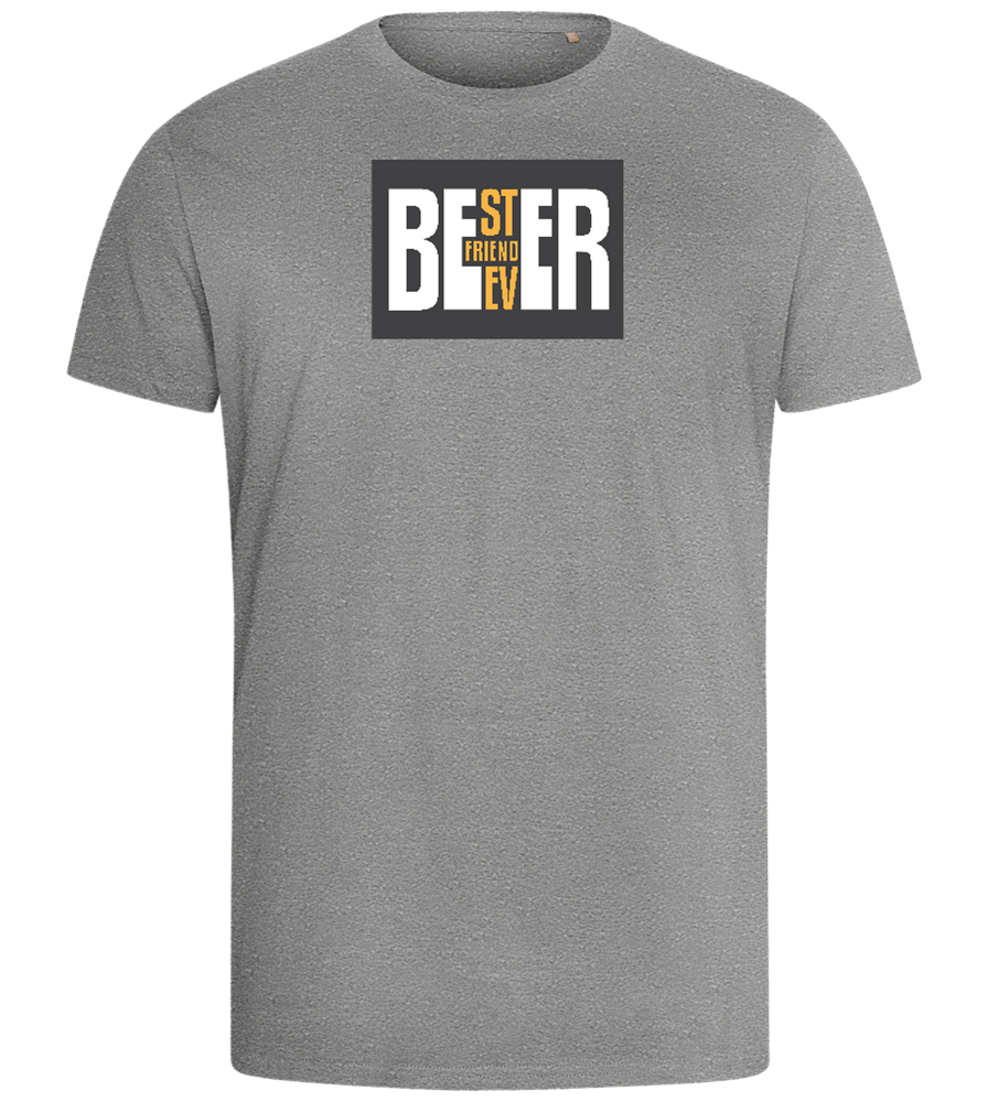 Beer Best Friend Design - Comfort men's fitted t-shirt_ORION GREY_front