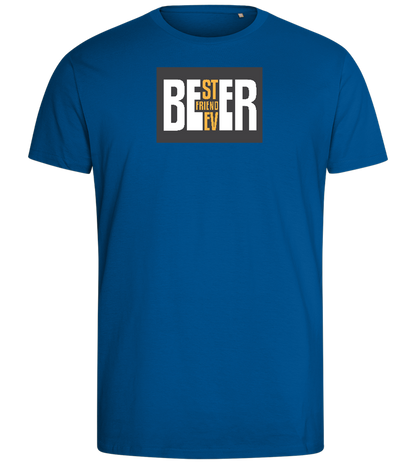 Beer Best Friend Design - Comfort men's fitted t-shirt_ROYAL_front